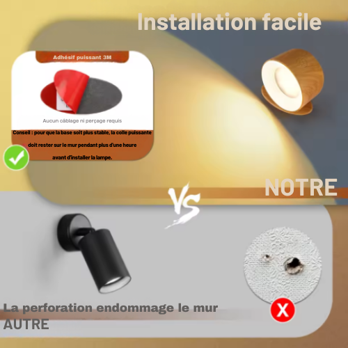 Lunovalia™ Applique LED Élite – Éclairage mural design 360° rotatif Lunovalia
