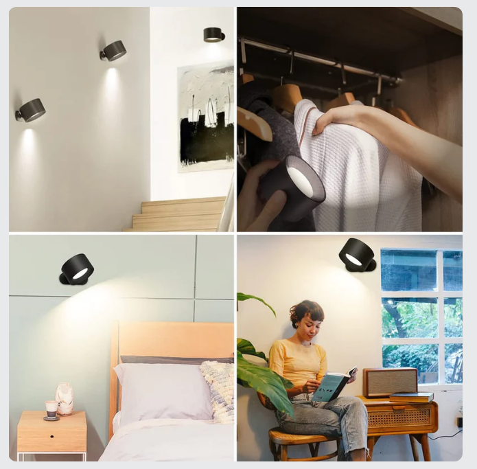 Lunovalia™ Applique LED Élite – Éclairage mural design 360° rotatif Lunovalia