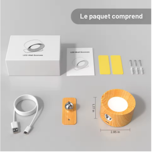 Lunovalia™ Applique LED Élite – Éclairage mural design 360° rotatif Lunovalia