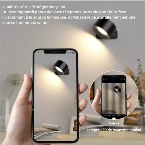 Lunovalia™ Applique LED Élite – Éclairage mural design 360° rotatif Lunovalia