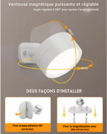 Lunovalia™ Applique LED Élite – Éclairage mural design 360° rotatif Lunovalia